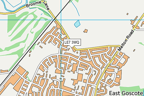 LE7 3WQ map - OS VectorMap District (Ordnance Survey)