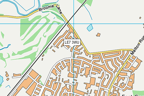 LE7 3WU map - OS VectorMap District (Ordnance Survey)