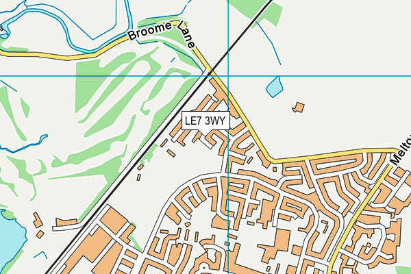 LE7 3WY map - OS VectorMap District (Ordnance Survey)