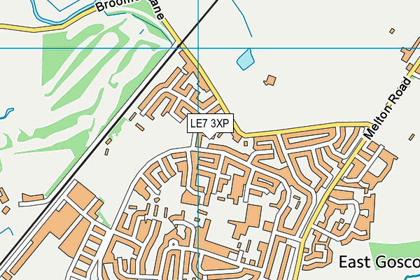 LE7 3XP map - OS VectorMap District (Ordnance Survey)
