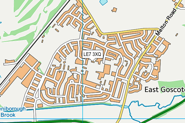 LE7 3XQ map - OS VectorMap District (Ordnance Survey)