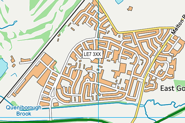 LE7 3XX map - OS VectorMap District (Ordnance Survey)