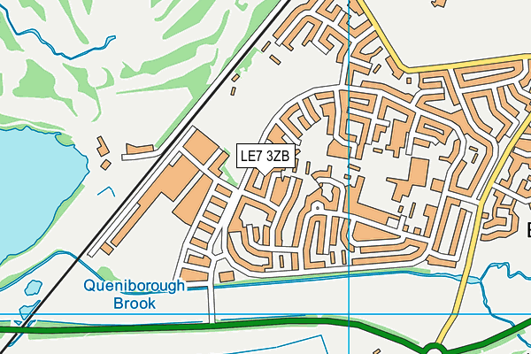 LE7 3ZB map - OS VectorMap District (Ordnance Survey)