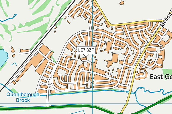 LE7 3ZF map - OS VectorMap District (Ordnance Survey)