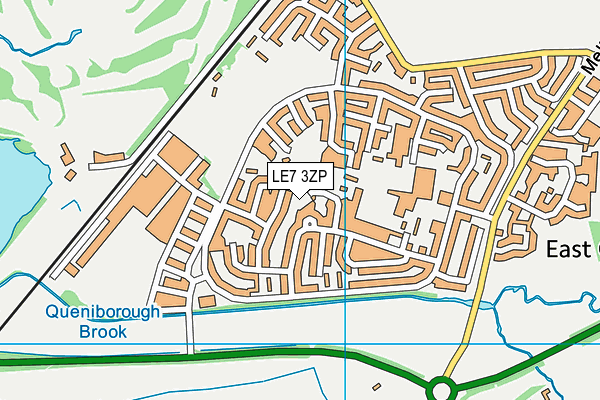 LE7 3ZP map - OS VectorMap District (Ordnance Survey)