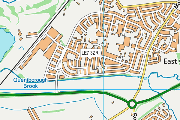 LE7 3ZR map - OS VectorMap District (Ordnance Survey)