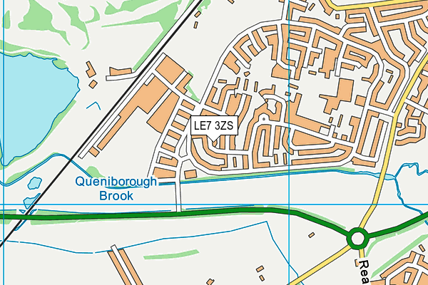 LE7 3ZS map - OS VectorMap District (Ordnance Survey)