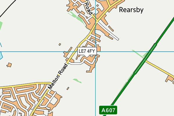 LE7 4FY map - OS VectorMap District (Ordnance Survey)