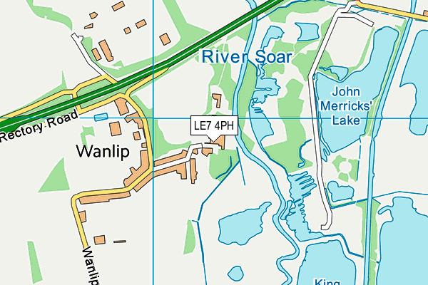 LE7 4PH map - OS VectorMap District (Ordnance Survey)