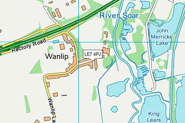 LE7 4PJ map - OS VectorMap District (Ordnance Survey)