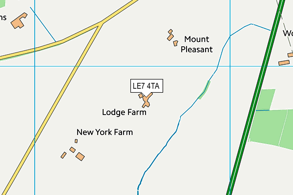 LE7 4TA map - OS VectorMap District (Ordnance Survey)