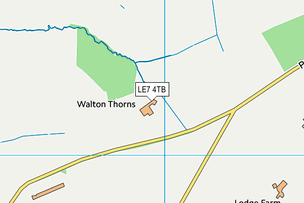 LE7 4TB map - OS VectorMap District (Ordnance Survey)