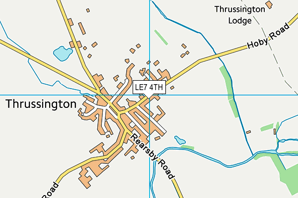 LE7 4TH map - OS VectorMap District (Ordnance Survey)