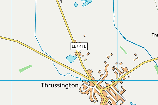 LE7 4TL map - OS VectorMap District (Ordnance Survey)