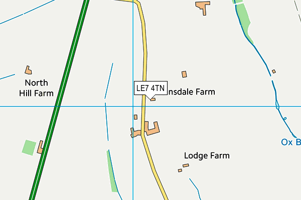 LE7 4TN map - OS VectorMap District (Ordnance Survey)