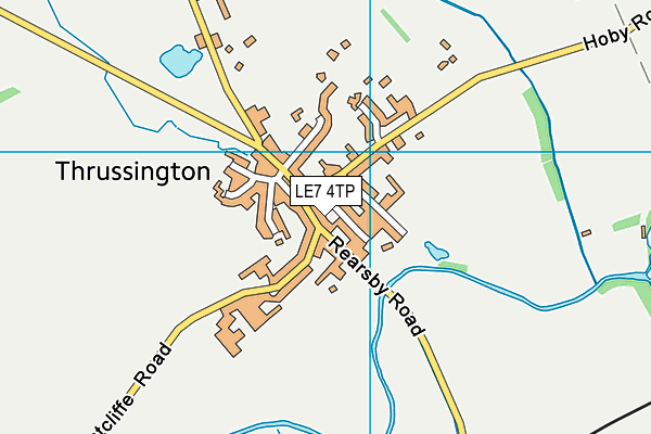 LE7 4TP map - OS VectorMap District (Ordnance Survey)