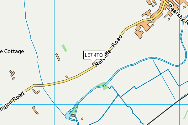LE7 4TQ map - OS VectorMap District (Ordnance Survey)