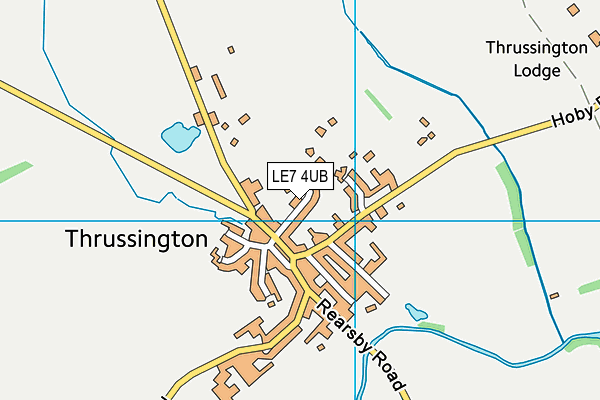 LE7 4UB map - OS VectorMap District (Ordnance Survey)