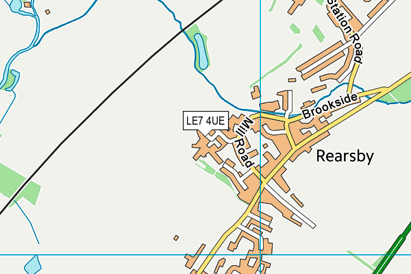 LE7 4UE map - OS VectorMap District (Ordnance Survey)