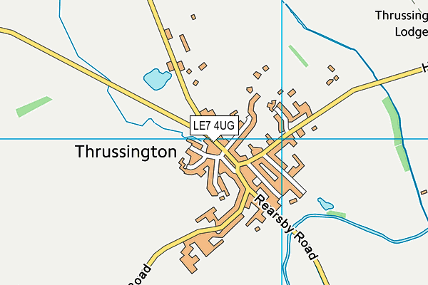 LE7 4UG map - OS VectorMap District (Ordnance Survey)