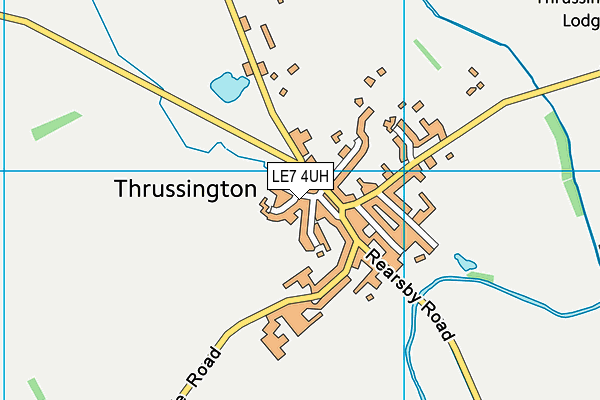 LE7 4UH map - OS VectorMap District (Ordnance Survey)
