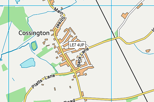 LE7 4UP map - OS VectorMap District (Ordnance Survey)