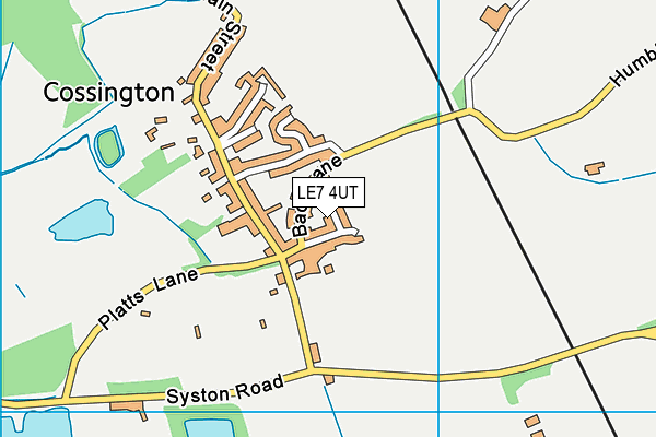 LE7 4UT map - OS VectorMap District (Ordnance Survey)