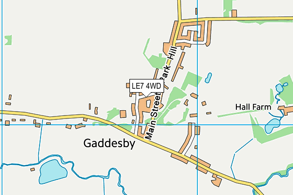 LE7 4WD map - OS VectorMap District (Ordnance Survey)