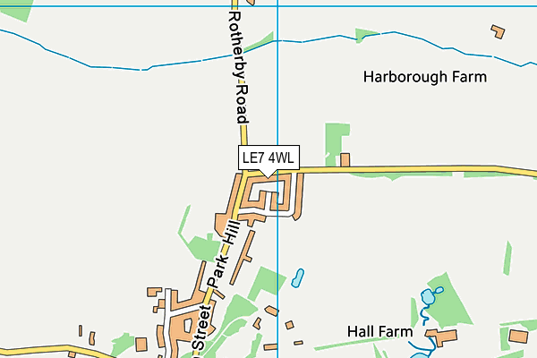 LE7 4WL map - OS VectorMap District (Ordnance Survey)