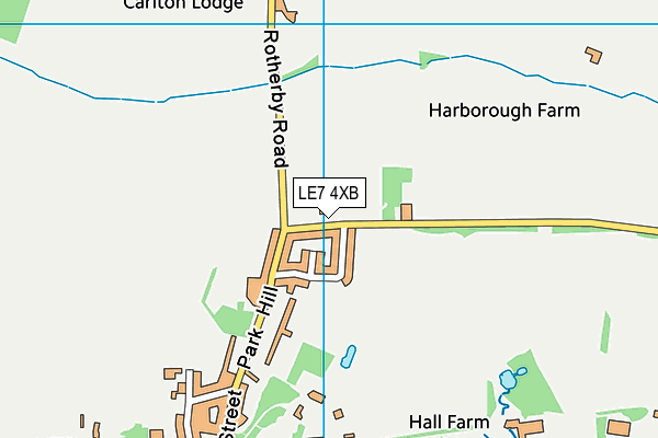 LE7 4XB map - OS VectorMap District (Ordnance Survey)