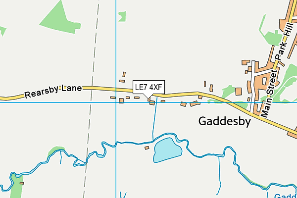 LE7 4XF map - OS VectorMap District (Ordnance Survey)