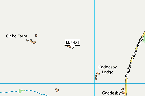 LE7 4XJ map - OS VectorMap District (Ordnance Survey)