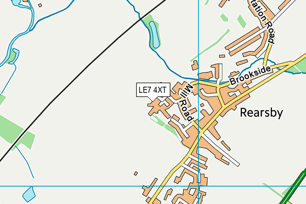 LE7 4XT map - OS VectorMap District (Ordnance Survey)