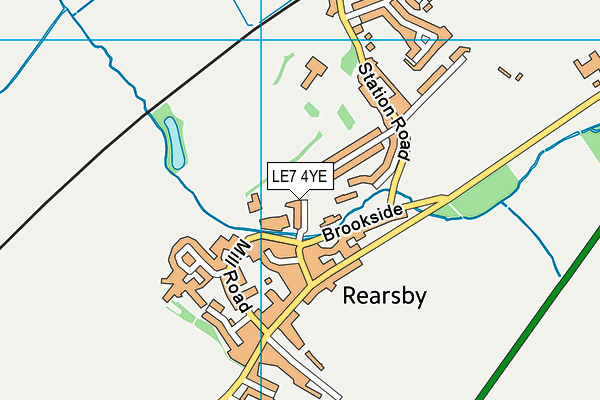 LE7 4YE map - OS VectorMap District (Ordnance Survey)