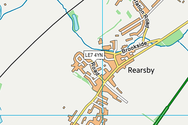 LE7 4YN map - OS VectorMap District (Ordnance Survey)