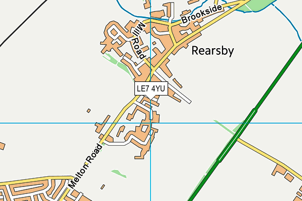 LE7 4YU map - OS VectorMap District (Ordnance Survey)