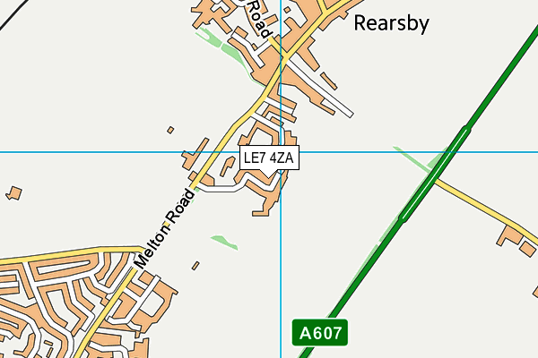 LE7 4ZA map - OS VectorMap District (Ordnance Survey)