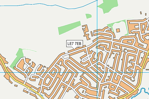Anstey Rfc map (LE7 7EB) - OS VectorMap District (Ordnance Survey)