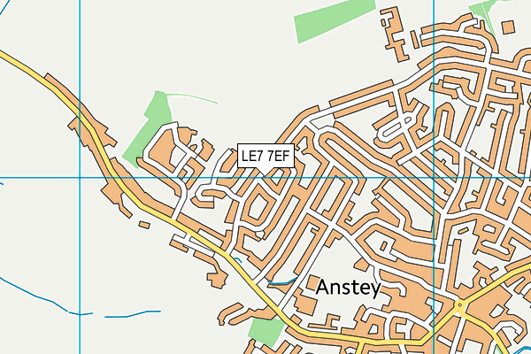 LE7 7EF map - OS VectorMap District (Ordnance Survey)