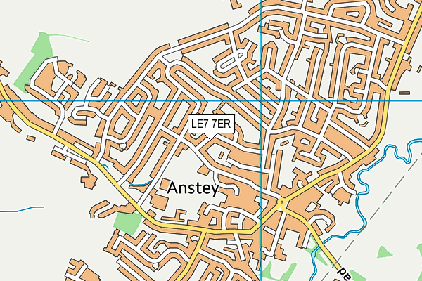 LE7 7ER map - OS VectorMap District (Ordnance Survey)