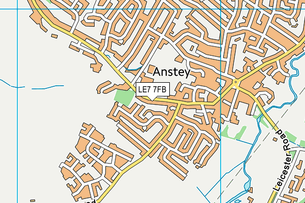LE7 7FB map - OS VectorMap District (Ordnance Survey)