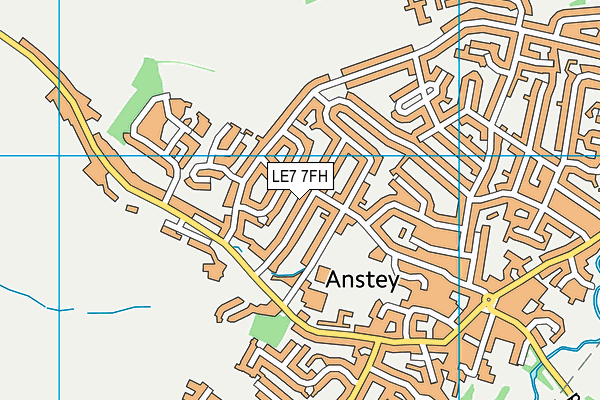 LE7 7FH map - OS VectorMap District (Ordnance Survey)