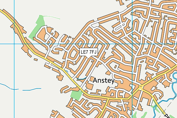 LE7 7FJ map - OS VectorMap District (Ordnance Survey)