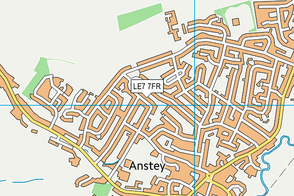 LE7 7FR map - OS VectorMap District (Ordnance Survey)