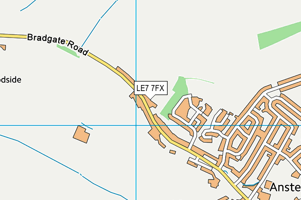 LE7 7FX map - OS VectorMap District (Ordnance Survey)