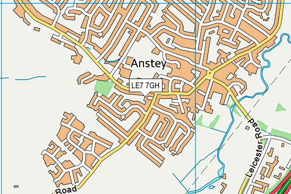 LE7 7GH map - OS VectorMap District (Ordnance Survey)