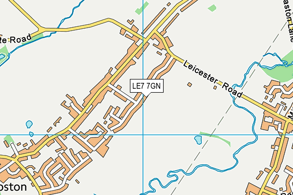 LE7 7GN map - OS VectorMap District (Ordnance Survey)