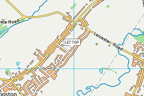 LE7 7GP map - OS VectorMap District (Ordnance Survey)