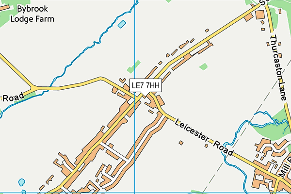 LE7 7HH map - OS VectorMap District (Ordnance Survey)