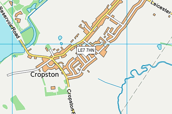 LE7 7HN map - OS VectorMap District (Ordnance Survey)